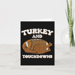 Kerstmis Turkije En Touchdowns Mannen Jongens Voet Kaart