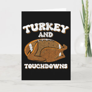 Kerstmis Turkije En Touchdowns Mannen Jongens Voet Kaart