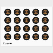 Kerstmis Turkije En Touchdowns Voetbal Herfst Mann Ronde Sticker (Vel)