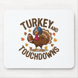 Kerstmis Turkije En Touchdowns Voetbal Speler 4 Muismat
