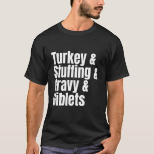 Kerstmis Turkije Ingredientenlijst Grappig Recept T-shirt