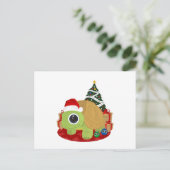 Kerstmis - Turtle Feestdagenkaart (Staand voorkant)