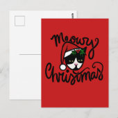 Kerstmis Tuxedo Kat Briefkaart (Voorkant / Achterkant)