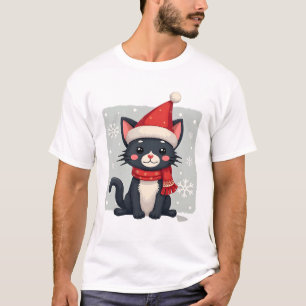 Kerstmis Tuxedo Kat Santa Sjaal Lelijke Kerst Vrou T-shirt