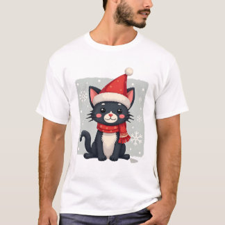 Kerstmis Tuxedo Kat Santa Sjaal Lelijke Kerst Vrou T-shirt
