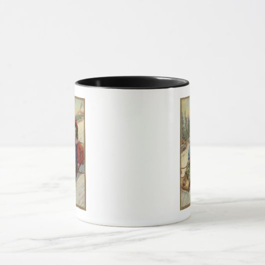 Kerstmis, twee kleine meisjes die slapen mok (Midden)