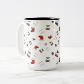 Kerstmis Tweekleurige Koffiemok (Voorkant links)