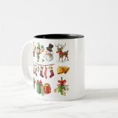 Kerstmis Tweekleurige Koffiemok (Voorkant links)