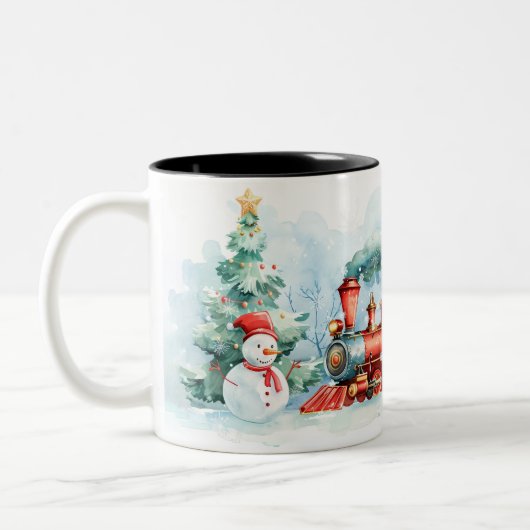 Kerstmis Tweekleurige Koffiemok (Links)