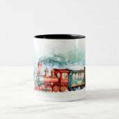 Kerstmis Tweekleurige Koffiemok (Center)