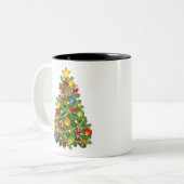 Kerstmis Tweekleurige Koffiemok (Voorkant links)
