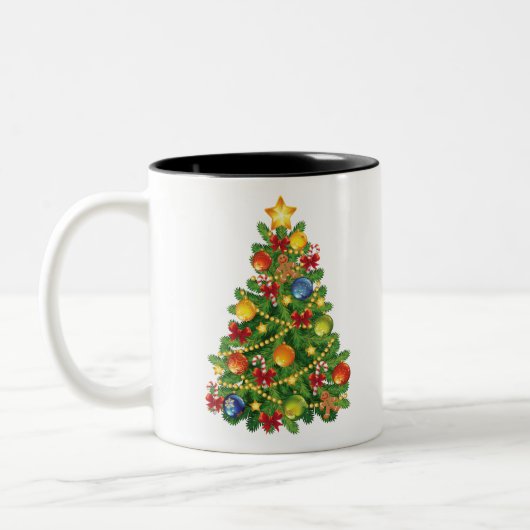 Kerstmis Tweekleurige Koffiemok (Links)
