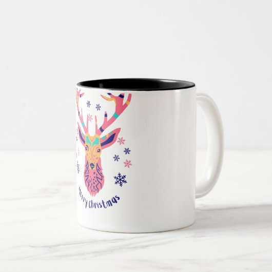 Kerstmis Tweekleurige Koffiemok (Voorkant rechts)