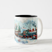 Kerstmis Tweekleurige Koffiemok (Voorkant rechts)