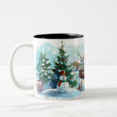 Kerstmis Tweekleurige Koffiemok (Links)