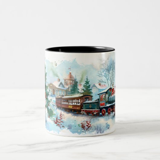 Kerstmis Tweekleurige Koffiemok (Center)