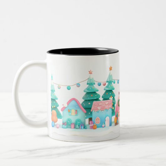 Kerstmis Tweekleurige Koffiemok (Links)