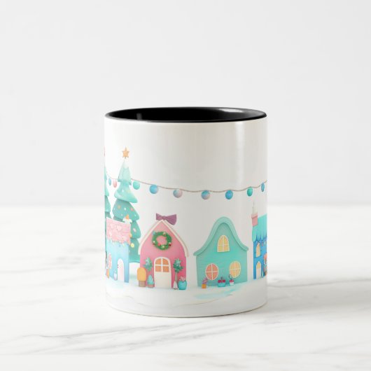 Kerstmis Tweekleurige Koffiemok (Center)