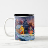 Kerstmis Tweekleurige Koffiemok (Links)