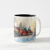 Kerstmis Tweekleurige Koffiemok (Voorkant rechts)