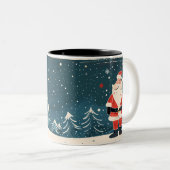 Kerstmis Tweekleurige Koffiemok (Voorkant rechts)