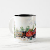 Kerstmis Tweekleurige Koffiemok (Voorkant links)