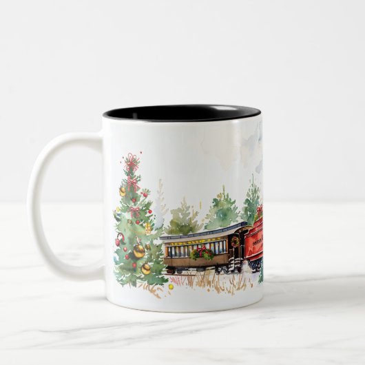 Kerstmis Tweekleurige Koffiemok (Links)