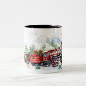 Kerstmis Tweekleurige Koffiemok (Center)