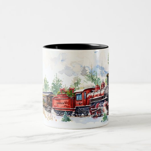 Kerstmis Tweekleurige Koffiemok (Center)