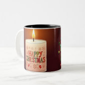 Kerstmis Tweekleurige Koffiemok (Voorkant links)