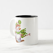 Kerstmis Tweekleurige Koffiemok (Voorkant links)
