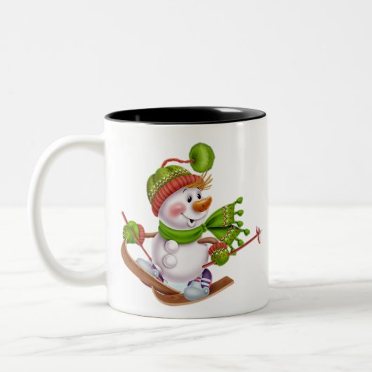 Kerstmis Tweekleurige Koffiemok (Links)
