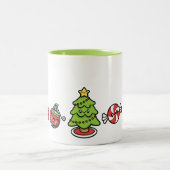 Kerstmis Tweekleurige Koffiemok (Center)