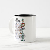Kerstmis Tweekleurige Koffiemok (Voorkant links)