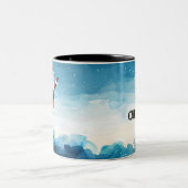 Kerstmis Tweekleurige Koffiemok (Center)