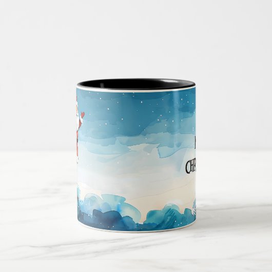 Kerstmis Tweekleurige Koffiemok (Center)