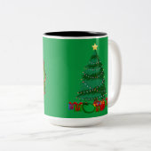Kerstmis Tweekleurige Koffiemok (Voorkant rechts)