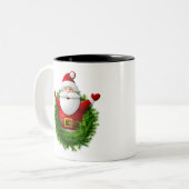 Kerstmis Tweekleurige Koffiemok (Voorkant links)