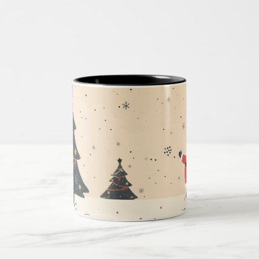 Kerstmis Tweekleurige Koffiemok (Center)