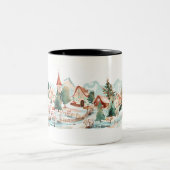 Kerstmis Tweekleurige Koffiemok (Center)