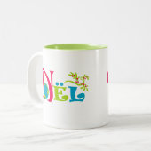 Kerstmis Tweekleurige Koffiemok (Voorkant links)