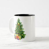 Kerstmis Tweekleurige Koffiemok (Voorkant links)