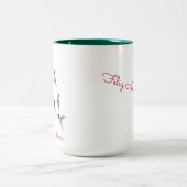 Kerstmis Tweekleurige Koffiemok (Center)