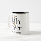 Kerstmis Tweekleurige Koffiemok (Voorkant links)