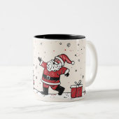 Kerstmis Tweekleurige Koffiemok (Voorkant rechts)