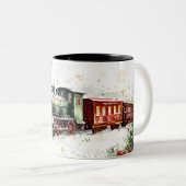 Kerstmis Tweekleurige Koffiemok (Voorkant rechts)