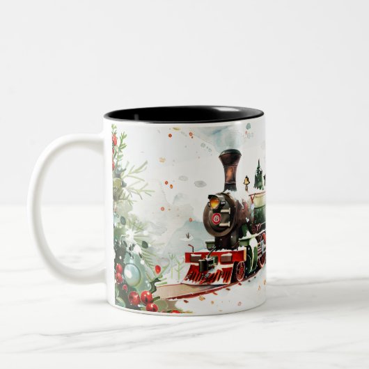 Kerstmis Tweekleurige Koffiemok (Links)