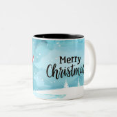 Kerstmis Tweekleurige Koffiemok (Voorkant rechts)