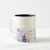 Kerstmis Tweekleurige Koffiemok (Voorkant links)