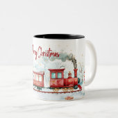 Kerstmis Tweekleurige Koffiemok (Voorkant rechts)